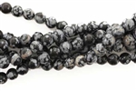Gemstone Bead, Snowflake Obsidian, Round, 6MM