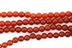 Gemstone Bead, Red Agate, Round, 6MM