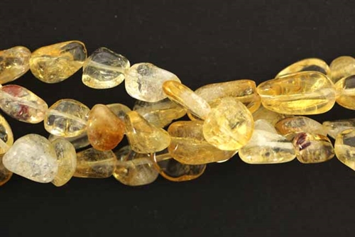 Gemstone Bead, Citrine, Small Nugget, 11MM