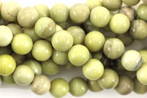 Gemstone Bead, Light Lemon Jasper, Round, 8MM