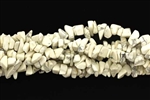 Gemstone Bead, Natural Howlite, White, 6MM, Chips