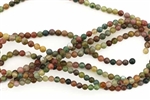 Bead, Gemstone, Fancy Jasper, India Agate, Round, 3MM