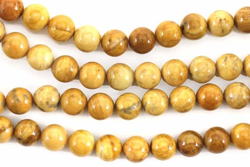 Gemstone Bead, Wood Jasper, Round, 8MM