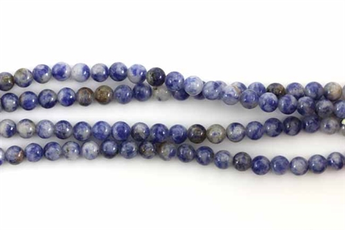 Gemstone Bead, Denim Lapis, Round, 4MM