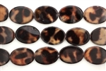 Mother Of Pearl / Browns 24MM Flat Oval