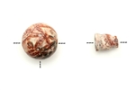 Bead, Gemstone, Buddha, Guru, Leopard Skin Jasper, 19MM