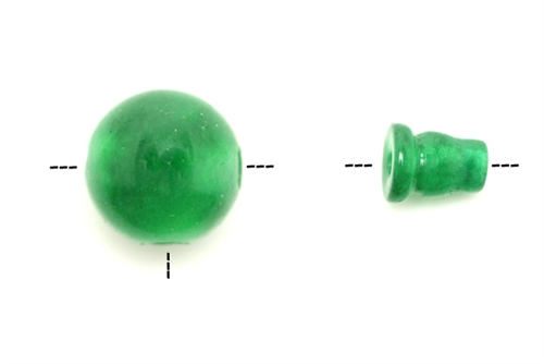 Bead, Gemstone, Buddha, Guru, Green "Jade", 19MM