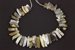 Gray Banded Agate Gemstone Bead / Graduated Stick,Slab