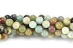 Gemstone Bead, Black Amazonite, Round, 8MM