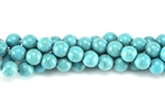 Gemstone Bead, "Turquoise" Magnesite, Round, Turquoise Blue, 8MM