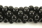 Gemstone Bead, Black Agate, Round, 8MM