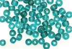 Bead, Crow, Pony, Glass, India, Vintage, 7MM x 6MM, Teal Green