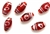 Lampwork Glass Bead / 17MM Oval,Red