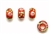 Large Hole Lampwork Glass Bead / 12MM Rondelle Red