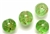 Lampwork Glass Bead / 16MM Round,Crystal,Green,Copper Fleck