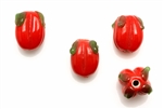 Fruit & Vegetable Lampwork Glass Beads / 13MM Red Pepper