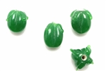 Fruit & Vegetable Lampwork Glass Beads / 13MM Green Pepper