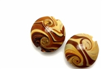 Lampwork Glass Bead / 20MM Caramel Lentil