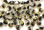 Lampwork Glass Bead / 8MM Round Murano Style,Silver & Gold Foil