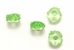 Lampwork Glass Bead / 14MM Rondelle,Crystal,Green