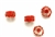 Lampwork Glass Bead / 14MM Rondelle,Crystal,Red