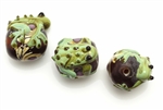 Animal & Character Lampwork Glass Bead / 16MM Round,Topaz,Frog