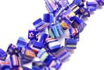 8MM X 8MM Millifiore Bead / Cube Blue
