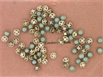 Vintage Czechslovakian Rose Montee / Pale Blue Green 5.2MM