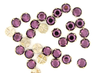 Vintage Swarovski Rose Montee / Amethyst 9.5MM