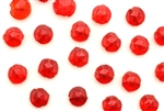 Vintage Nailhead / Faceted Round 5.7MM Red
