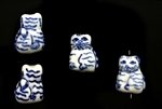 Porcelain Beads / Cat Blue 17MM