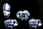 Porcelain Beads / Ram 24MM Blue