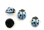 Porcelain Beads / Ladybug 17MM Blue