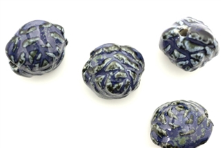 Porcelain Beads / Rose 21MM Denim Blue