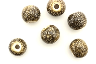 Porcelain Beads / Round 15MM Brown
