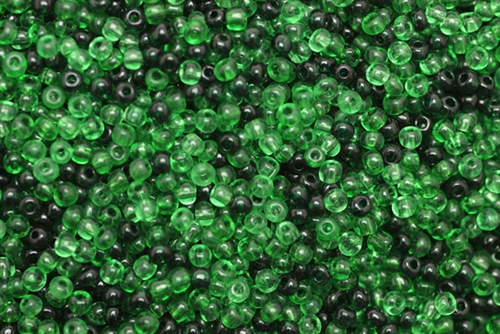 10/0 Seed Bead,Vintage Czechoslovakian Seed Beads, Mixed, Light & Emerald Green