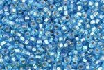 6/0 Seed Bead,Vintage Czechoslovakian Seed Beads, Silver Lined, Aqua