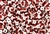 3/0 Seed Bead,Vintage Czechoslovakian Seed Beads, Striped, White, Dark Red