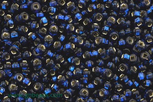 6/0, Seed Bead, Vintage, Czechoslovakian, Seed Beads, Silver Lined, Montana Blue
