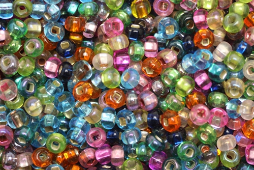 6/0, Seed Bead, Vintage, Czechoslovakian, Seed Beads, Crystal, Mixed, Foil Lined