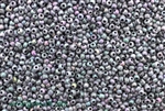 12/0 Seed Bead,Vintage Czechoslovakian Seed Beads, Gray, Purple Iris