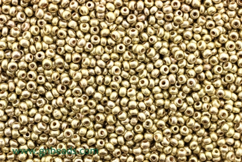 10/0 Seed Bead,Vintage Czechoslovakian Seed Beads, Light Gold