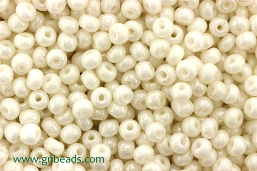 5/0 Seed Bead, Vintage,Czechoslovakian, Seed Beads, Lustre, Pearl White