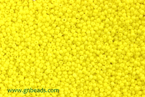 12/0 Seed Bead, Vintage Czechoslovakian Seed Beads, Yellow