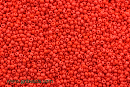 12/0, Seed Bead, Vintage, Czechoslovakian, Seed Beads, Red Orange