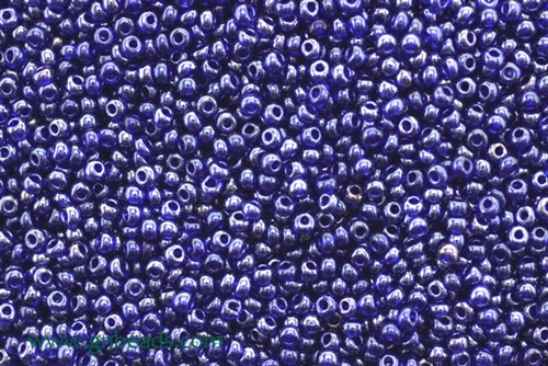 10/0, Seed Bead, Vintage, Czechoslovakian, Seed Beads, Lustre, Dark Blue