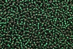 12/0, Seed Bead, Vintage, Czechoslovakian, Seed Beads, Green, Silver Foil Lined