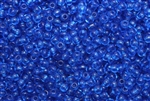 8/0, Seed Bead, Vintage, Czechoslovakian, Seed Beads, Clear Dark Aqua Blue