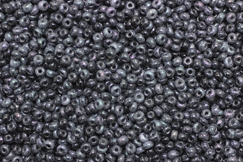 10/0, Seed Bead, Vintage, Czechoslovakian, Seed Beads, Matte Gray Iris