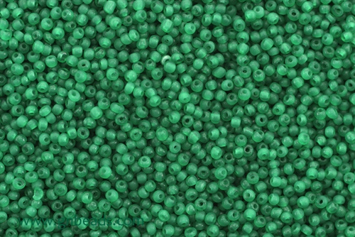 12/0, Seed Bead, Vintage, Czechoslovakian, Seed Beads, Clear Medium Green